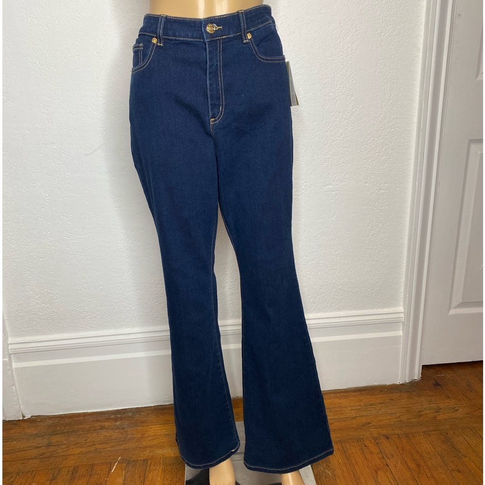 🆕 Michael Kors Selma Flare Women's Jeans Size 12 High Rise 32” Inseam Blue